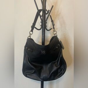 Coach - Colette Black Leather Shoulder Bag